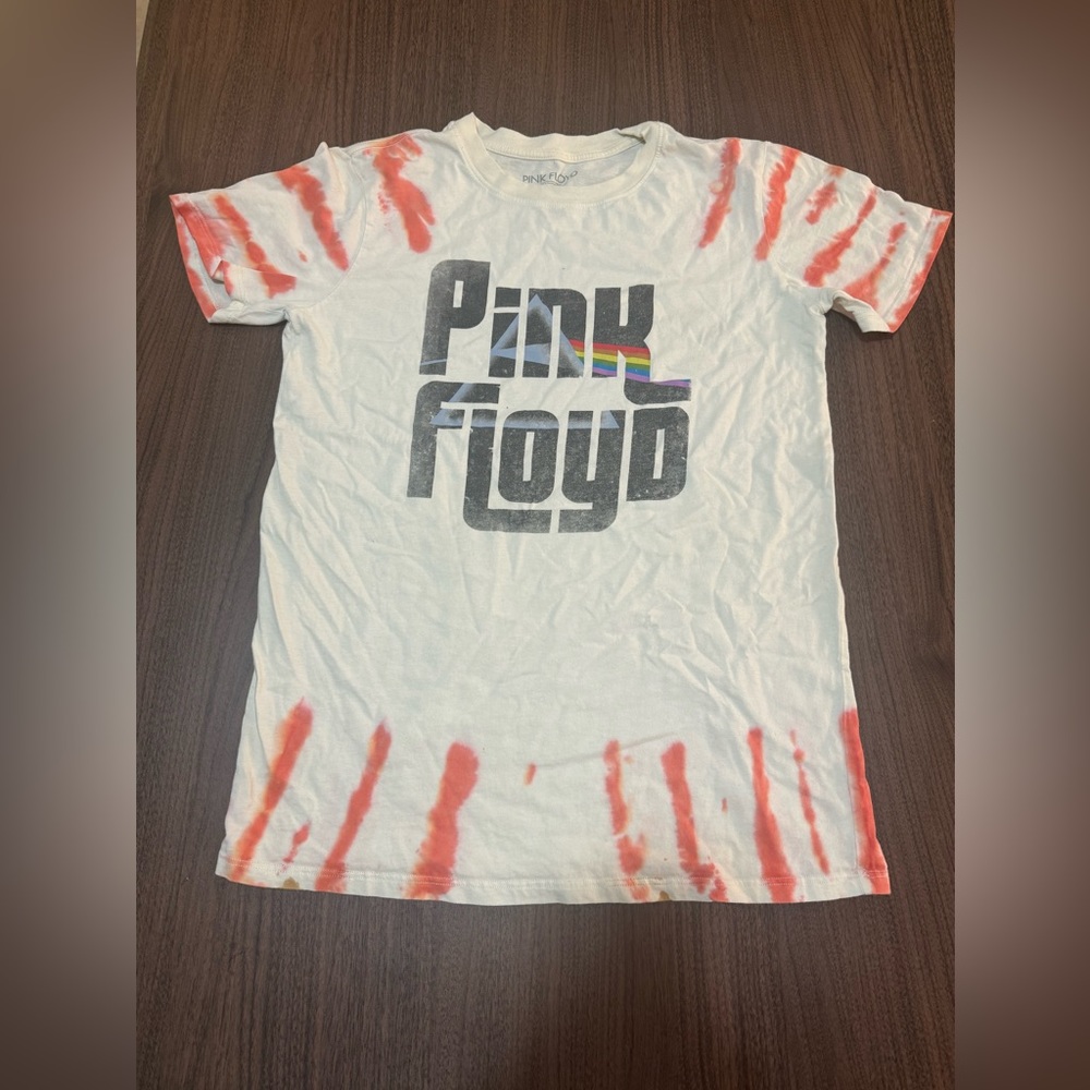 Pink Floyd Adult T-Shirt Classic Fit Tie Dye Short Sleeve Tee Size S